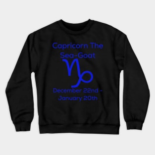 Capricorn The Sea-Goat, Zodiac Crewneck Sweatshirt